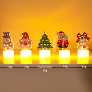 LED Electronic Candle Lights Christmas Trees Santa Claus Snowmen Creative Candles Small Night Lights Home Decorative Ornaments Michan Direct