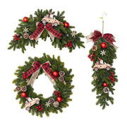 Christmas Decoration Upside Down Christmas Tree Horn Rattan Christmas Wreath Michan Direct