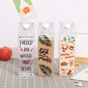 Premium Square Milk Cup - 500ml & 1000ml Minimalist Water Bottle Michan Direct