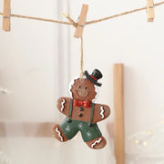 Festive Christmas Ornaments - Handcrafted Resin Gingerbread & Snowman Pendants Michan Direct