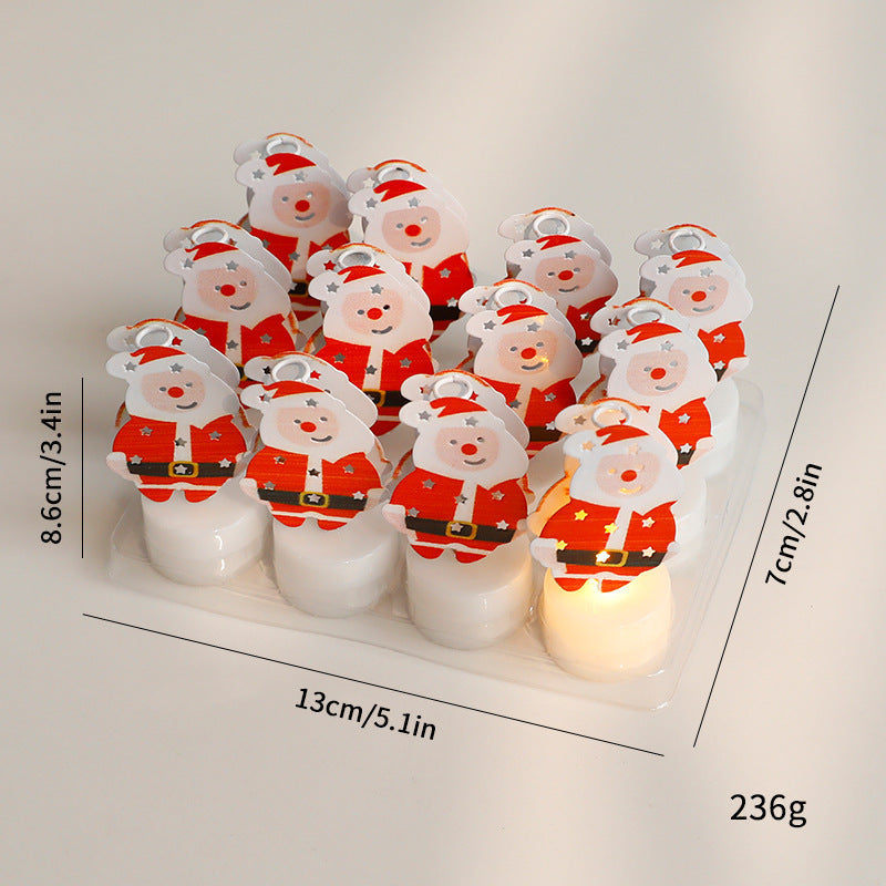 LED Electronic Candle Lights Christmas Trees Santa Claus Snowmen Creative Candles Small Night Lights Home Decorative Ornaments Michan Direct