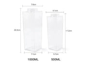 Premium Square Milk Cup - 500ml & 1000ml Minimalist Water Bottle Michan Direct