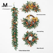 Christmas Decoration Upside Down Christmas Tree Horn Rattan Christmas Wreath Michan Direct