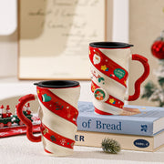 Christmas Couple Ceramic Mug Household Michan Direct