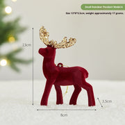 Christmas Sequined Flocking Elk Decoration Michan Direct