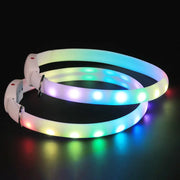 USB Rechargeable Pet Dog LED Glowing Collar Pet Luminous Flashing Necklace Outdoor Walking Dog Night Safety Collar Michan Direct
