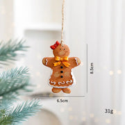 Festive Christmas Ornaments - Handcrafted Resin Gingerbread & Snowman Pendants Michan Direct
