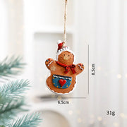 Festive Christmas Ornaments - Handcrafted Resin Gingerbread & Snowman Pendants Michan Direct