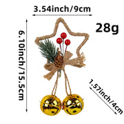 Christmas Five-pointed Star Bell Accessories Pendant Michan Direct