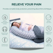 9 Ft Maternity Pillow And Case - Light Blue - Lucy And Phil Academy