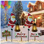 Creative Solar-Powered Santa Yard Decoration Light Michan Direct