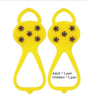 Unisex Men 5 Teeth Ice Gripper For Shoes Crampons Ice Gripper Spike Grips Cleats For Snow Studs Non-Slip Climbing Hiking Covers Michan Direct