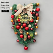 Christmas Decoration Upside Down Christmas Tree Horn Rattan Christmas Wreath Michan Direct