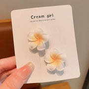 Flower Hair Clips for Women - Sweet Plumeria Barrettes & Hair Accessories Michan Direct