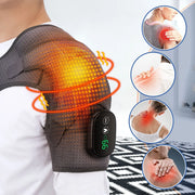 USB Rechargeable Shoulder Heating Massager - Adjustable Pain Relief Brace for Shoulder, Elbow & Knee Michan Direct