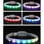 USB Rechargeable Pet Dog LED Glowing Collar Pet Luminous Flashing Necklace Outdoor Walking Dog Night Safety Collar Michan Direct