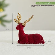 Christmas Sequined Flocking Elk Decoration Michan Direct