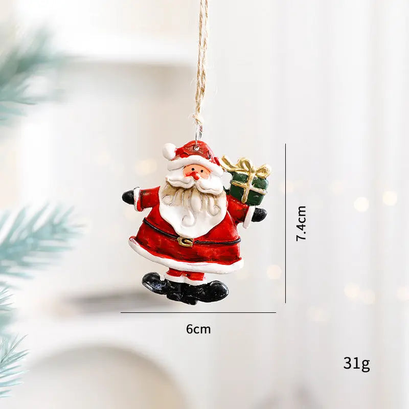 Festive Christmas Ornaments - Handcrafted Resin Gingerbread & Snowman Pendants Michan Direct
