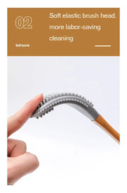 Rubber Head Toilet Brush Soft Non-slip Cleaning Brush Wall Hanging Floor Super Decontamination Bathroom Cleaning Tool - Lucy And Phil Academy