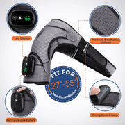 USB Rechargeable Shoulder Heating Massager - Adjustable Pain Relief Brace for Shoulder, Elbow & Knee Michan Direct