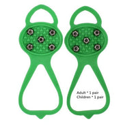 Unisex Men 5 Teeth Ice Gripper For Shoes Crampons Ice Gripper Spike Grips Cleats For Snow Studs Non-Slip Climbing Hiking Covers Michan Direct