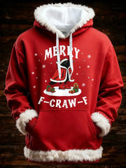 Women's Winter Merry Christmas Hoodie With Pockets Michan Direct