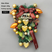 Christmas Decoration Upside Down Christmas Tree Horn Rattan Christmas Wreath Michan Direct