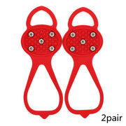 Unisex Men 5 Teeth Ice Gripper For Shoes Crampons Ice Gripper Spike Grips Cleats For Snow Studs Non-Slip Climbing Hiking Covers Michan Direct