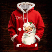 Women's Winter Merry Christmas Hoodie With Pockets Michan Direct