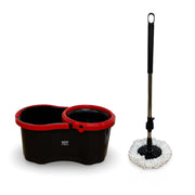 Mop PRO 360° Spin Mop and Bucket Set - Includes 2 Cloths - Lucy And Phil Academy