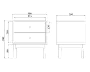 Wright Walnut Bedside Table - Lucy And Phil Academy
