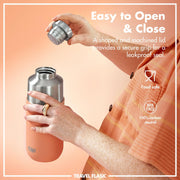 Luma Vacuum Insulated, Flask & Mug, Coral, 700ml (24oz) - Lucy And Phil Academy