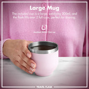 Luma Vacuum Insulated, Flask & Mug, Rose Quartz, 700ml (24oz) - Lucy And Phil Academy
