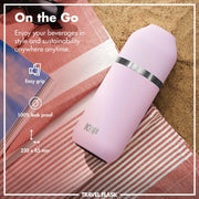Luma Vacuum Insulated, Flask & Mug, Rose Quartz, 700ml (24oz) - Lucy And Phil Academy