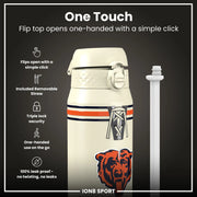 NFL x ION8 Insulated Steel Water Bottle, NFL Bears, 750ml (24oz) - Lucy And Phil Academy