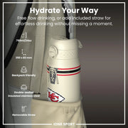 NFL x ION8 Insulated Steel Water Bottle, NFL Chiefs, 750ml (24oz) - Lucy And Phil Academy