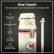 NFL x ION8 Insulated Steel Water Bottle, NFL Chiefs, 750ml (24oz) - Lucy And Phil Academy