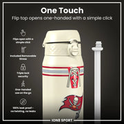 NFL x ION8 Insulated Steel Water Bottle, NFL Buccaneers, 750ml (24oz) - Lucy And Phil Academy