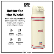 NFL x ION8 Insulated Steel Water Bottle, NFL Buccaneers, 750ml (24oz) - Lucy And Phil Academy