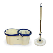 Mop PRO 360° Spin Mop and Bucket Set - Includes 2 Cloths - Lucy And Phil Academy