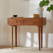 Scandinavian Walnut Oslo Console, Dressing Table, and Desk - Lucy And Phil Academy