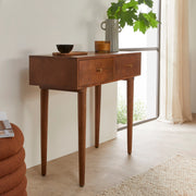 Scandinavian Walnut Oslo Console, Dressing Table, and Desk - Lucy And Phil Academy