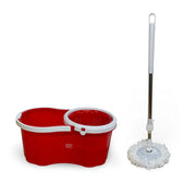 Mop PRO 360° Spin Mop and Bucket Set - Includes 2 Cloths - Lucy And Phil Academy