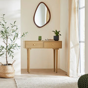 Scandinavian Light Oak Oslo Console, Dressing Table, and Desk - Lucy And Phil Academy