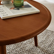 Scandinavian Walnut Round Coffee Table - Lucy And Phil Academy