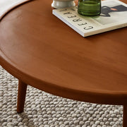 Scandinavian Walnut Round Coffee Table - Lucy And Phil Academy