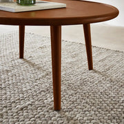 Scandinavian Walnut Round Coffee Table - Lucy And Phil Academy