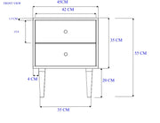 Scandinavian Light Walnut Oslo Bedside Table - Lucy And Phil Academy