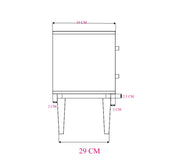 Scandinavian Light Walnut Oslo Bedside Table - Lucy And Phil Academy