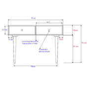 Scandinavian Walnut Oslo Console, Dressing Table, and Desk - Lucy And Phil Academy